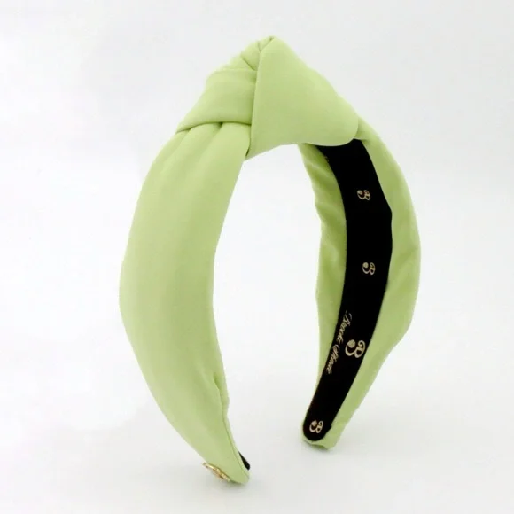 316. The Brooke Shade Peridot Green Neoprene Headband - Picture 2 of 8